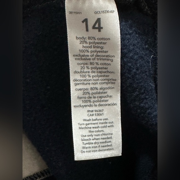 OshKosh: Boys Hoodie- Size 14 - Picture 6 of 8